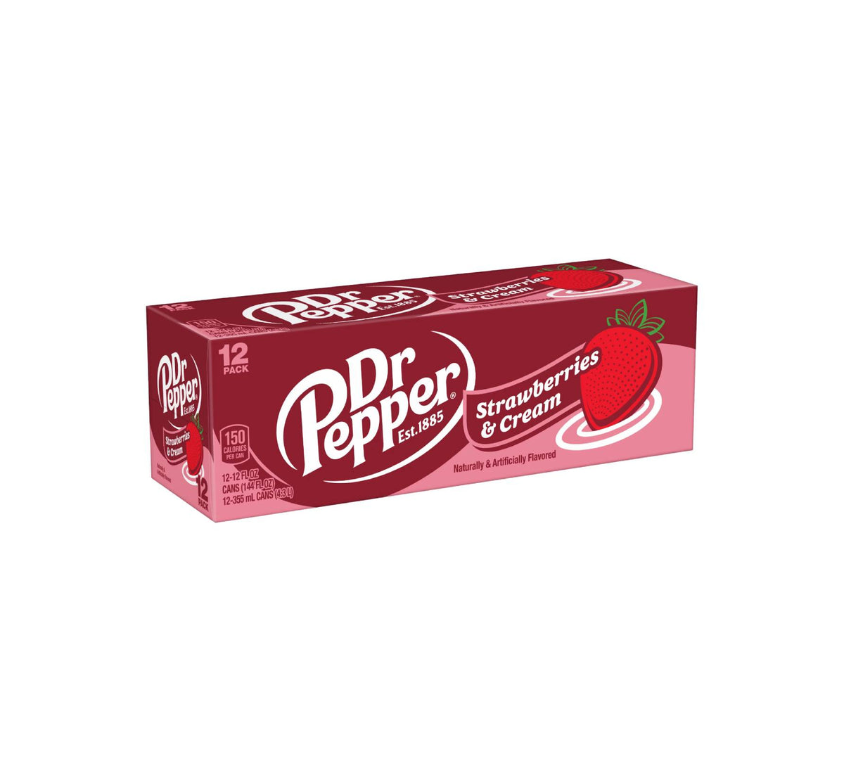 Dr Pepper Strawberries and Cream Sodas (Regular) 355ml La Casita