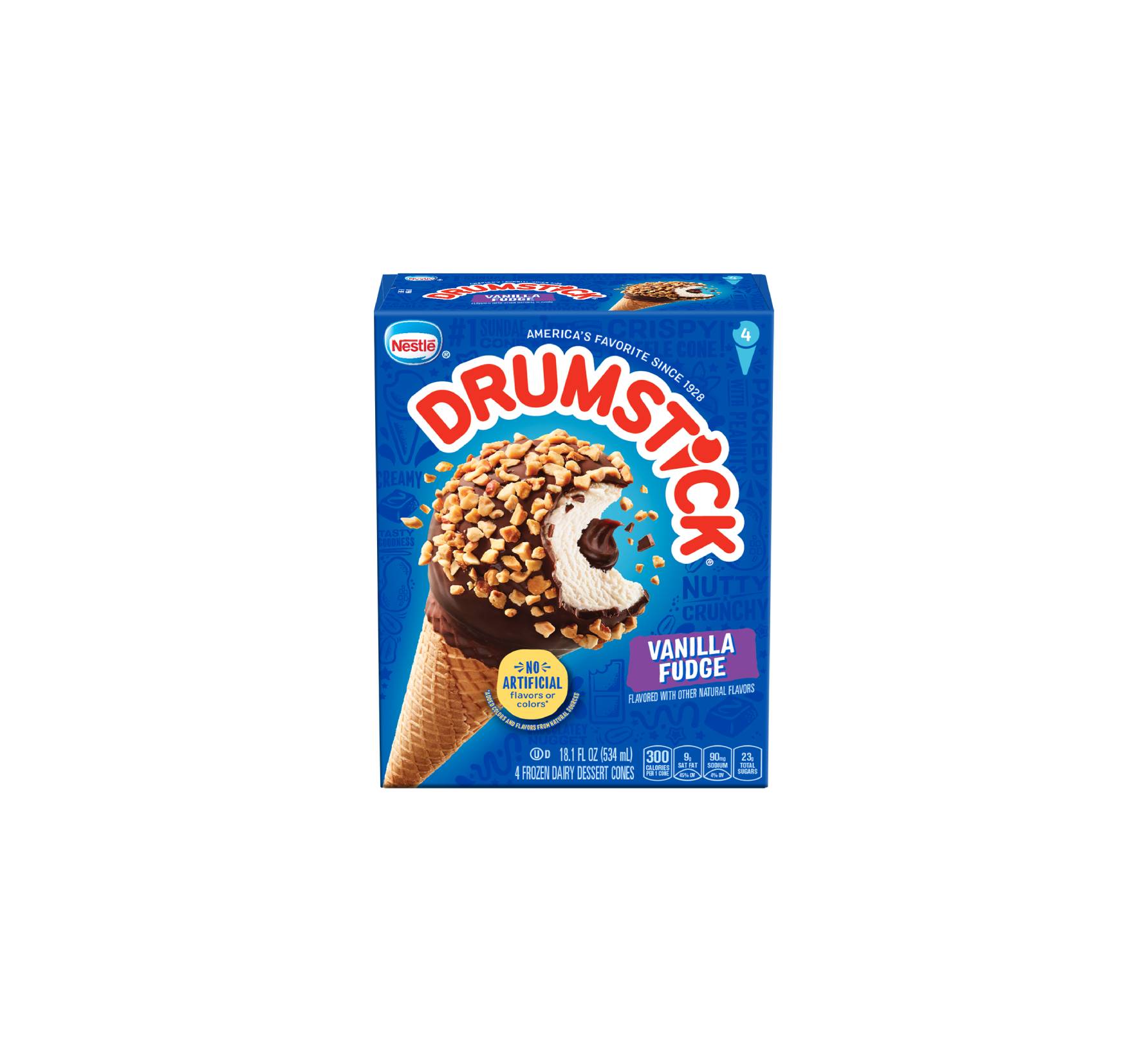 Sundae Stick Drumstick Original Vanilla Fudge Sundae Ice Cream Cones Dessert 534ml ...