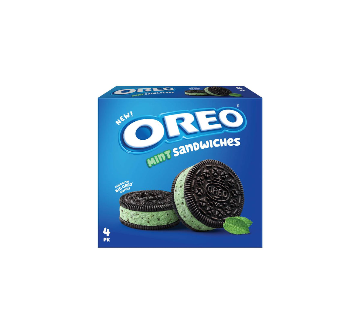 Oreo Frozen Dairy Dessert Ice Cream Sandwiches Novelties Mint Flavor ...