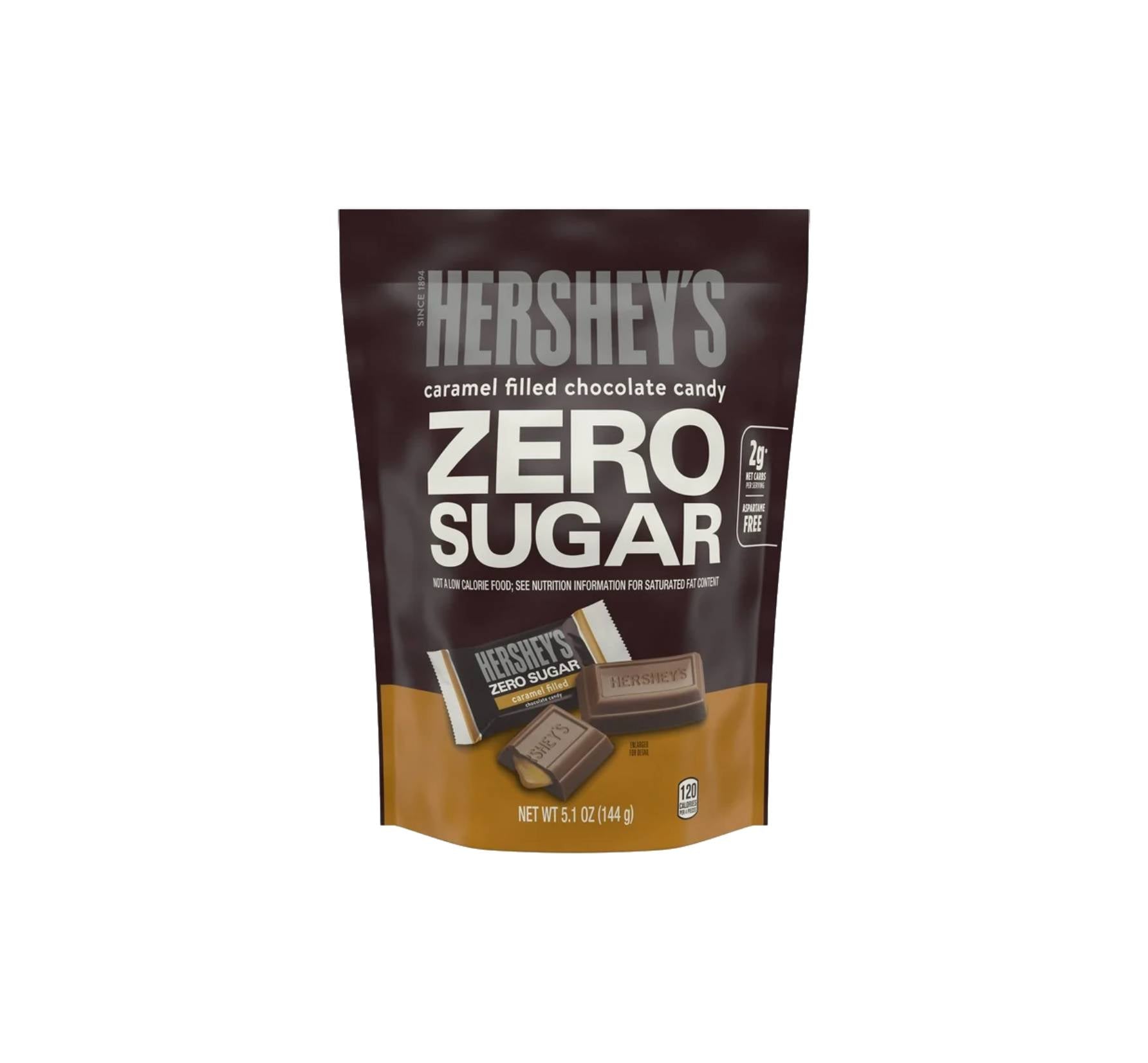 Hershey's Zero Sugar Caramel Filled Milk Chocolate Candy 144g – La ...