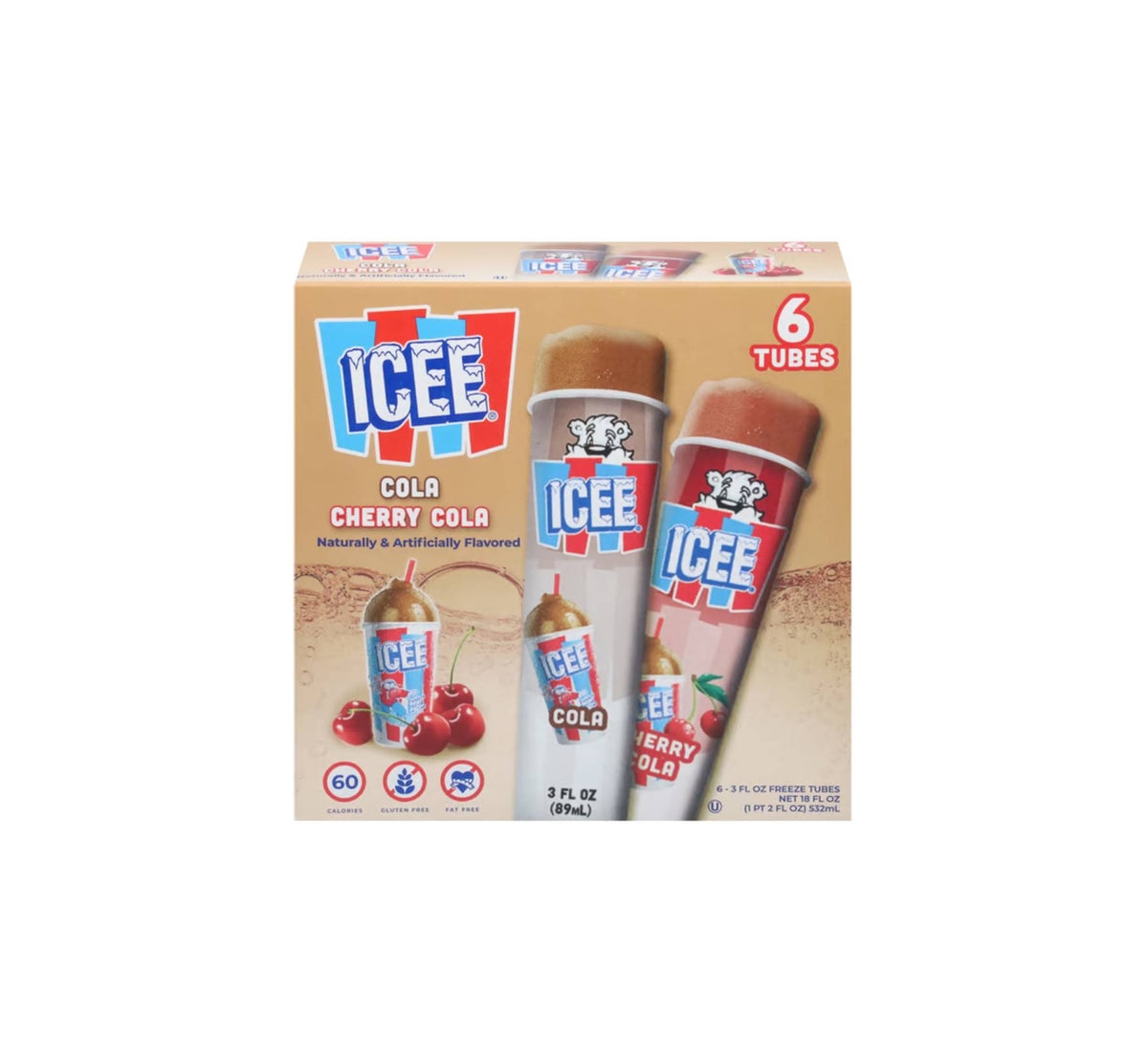 Icee Cola & Cherry Cola Freeze Tubes - 6 Pack 532g – La Casita Delicatessen