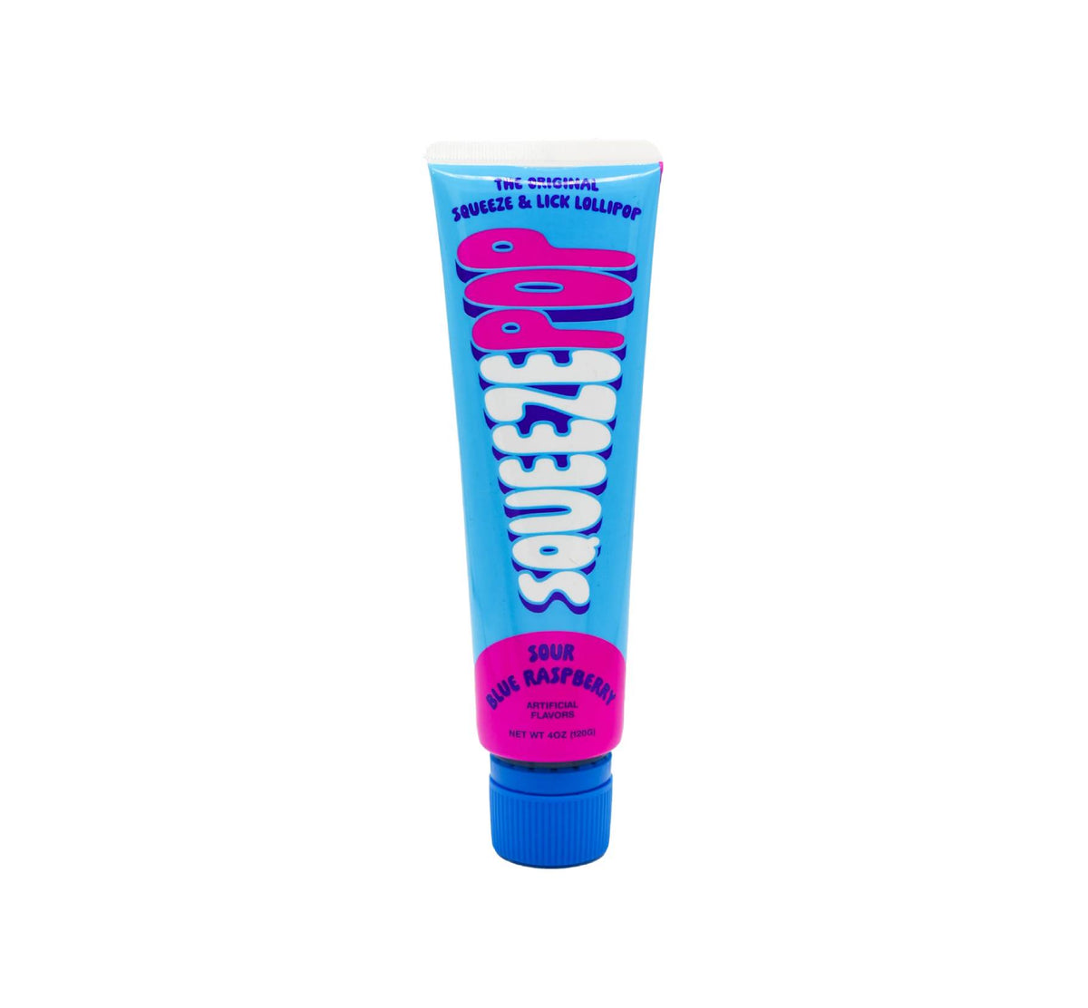 SqueezePop The Original Squeeze & Lick Lollipop Sour Blue Raspberry 12 ...