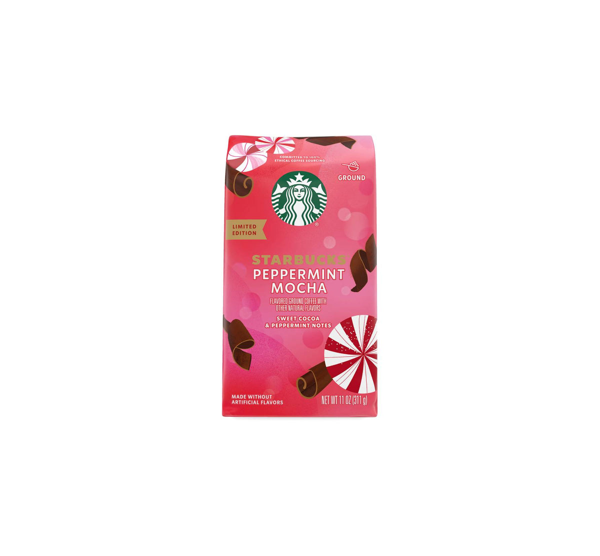 Starbucks Limited Edition Peppermint Mocha Flavored Ground Coffee 311g