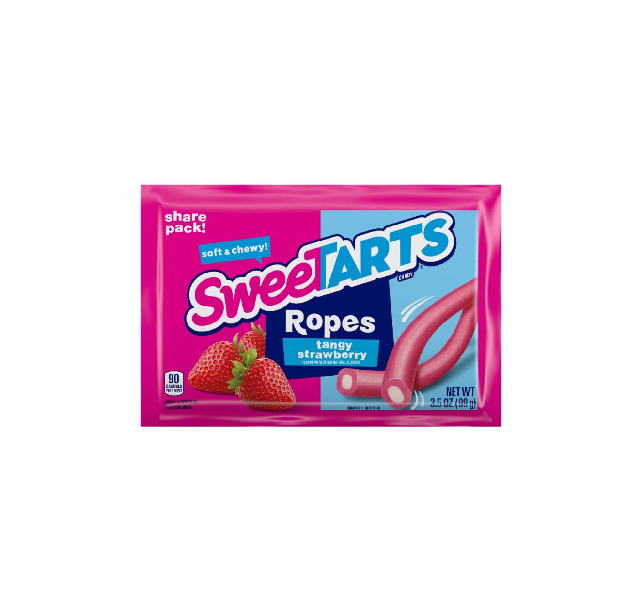 Strawberry Ropes Sweet SweeTARTs Soft & Chewy Ropes Tangy Strawberry Candy 99g – La Casita ...